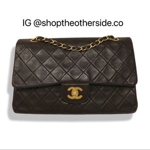 Chanel Vintage Classic Double Flap Lambskin Brown